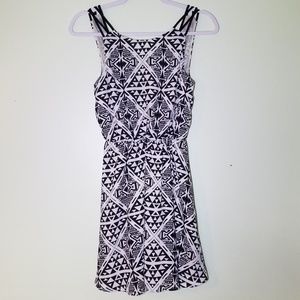 Lush |  Black and White | Tribal Print Dress